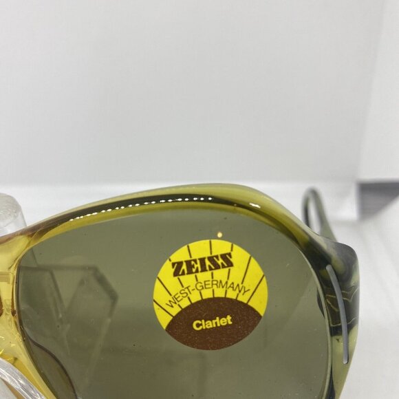 VINTAGE CARL ZEISS OVAL SUNGLASSES 58-16-125 #689 8058 Yellow Frame Clarlet NWT - Picture 2 of 7